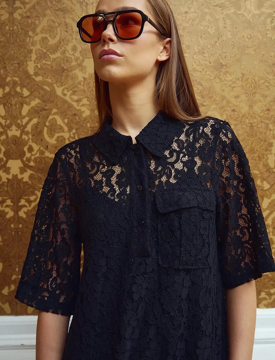 Noella - Jozie Dress - nėriniuotos suknelės - black - 4