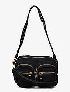 Kendra Bag Real Suede W. Gold - BLACK