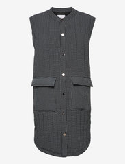 Noella - Holly Quilt Waistcoat - puffer vests - black/white checks - 0