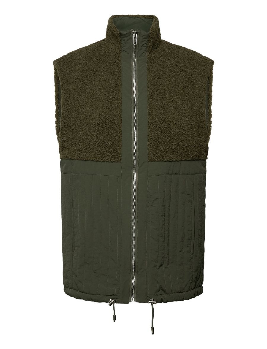 Noella - Freya Mix Vest - vårjackor - army - 0
