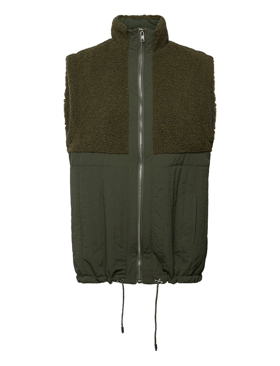 Noella - Freya Mix Vest - vårjackor - army - 2