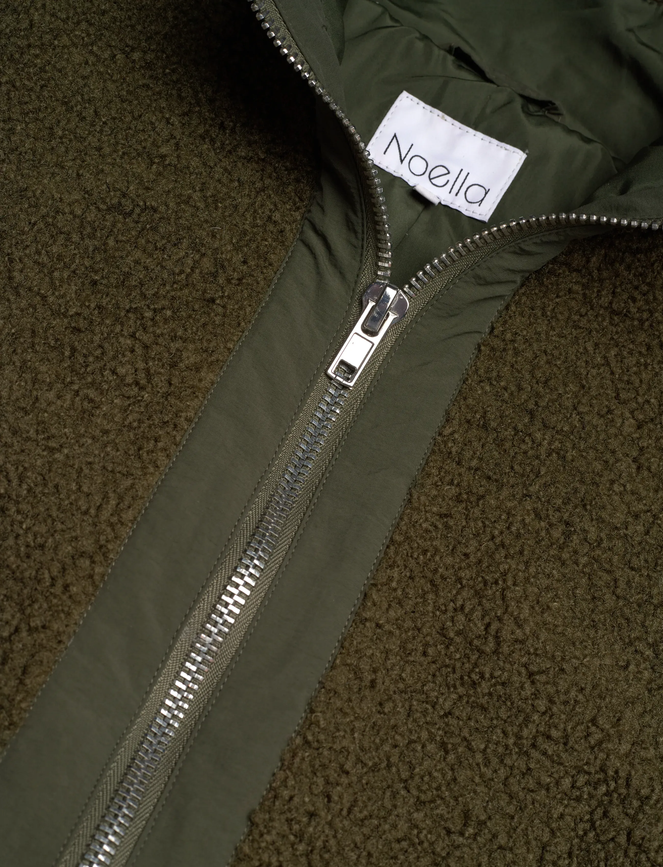 Noella - Freya Mix Vest - puffer-vestid - army - 3