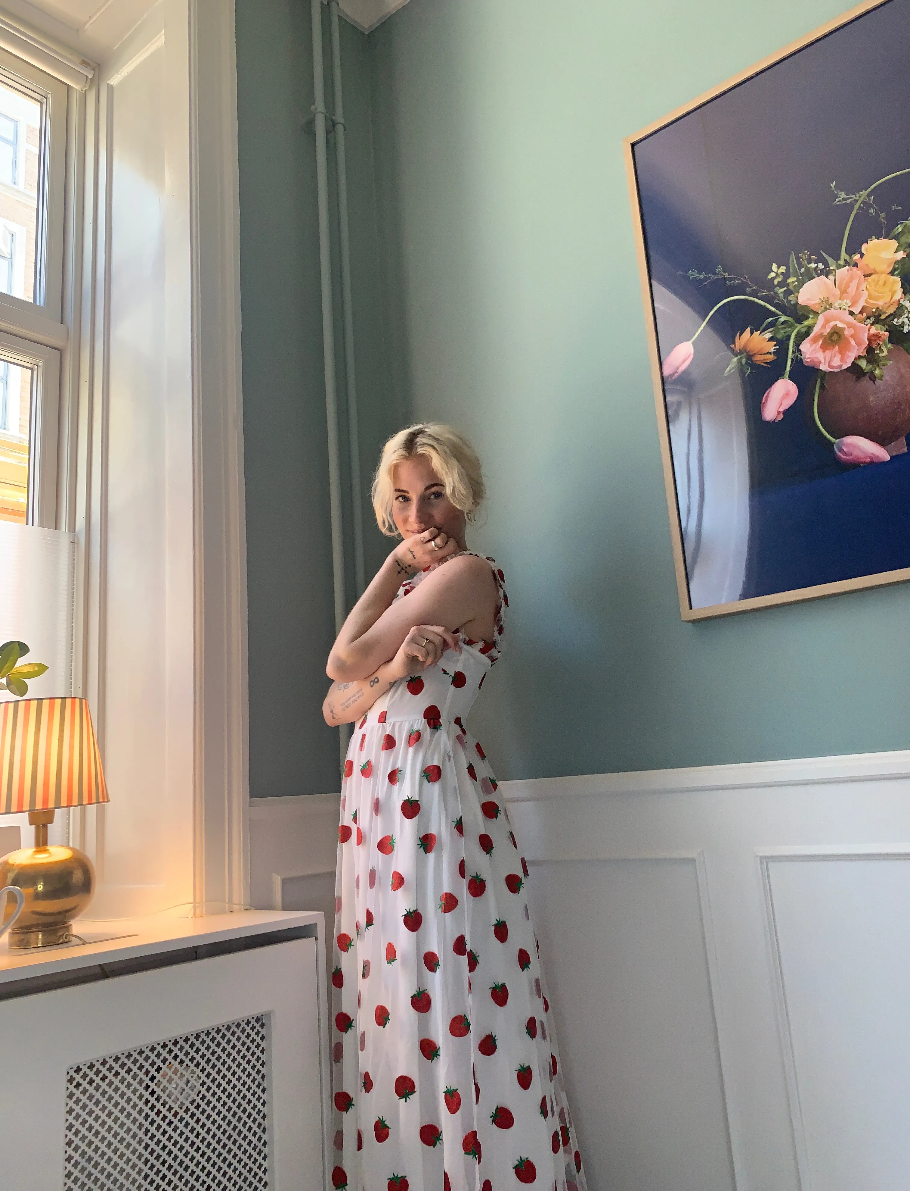 Noella - Berry Long Dress - kristības - red mix - 3