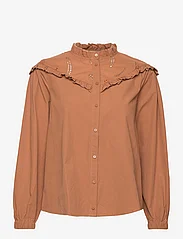 Noella - Louisa Shirt - langærmede skjorter - camel - 0