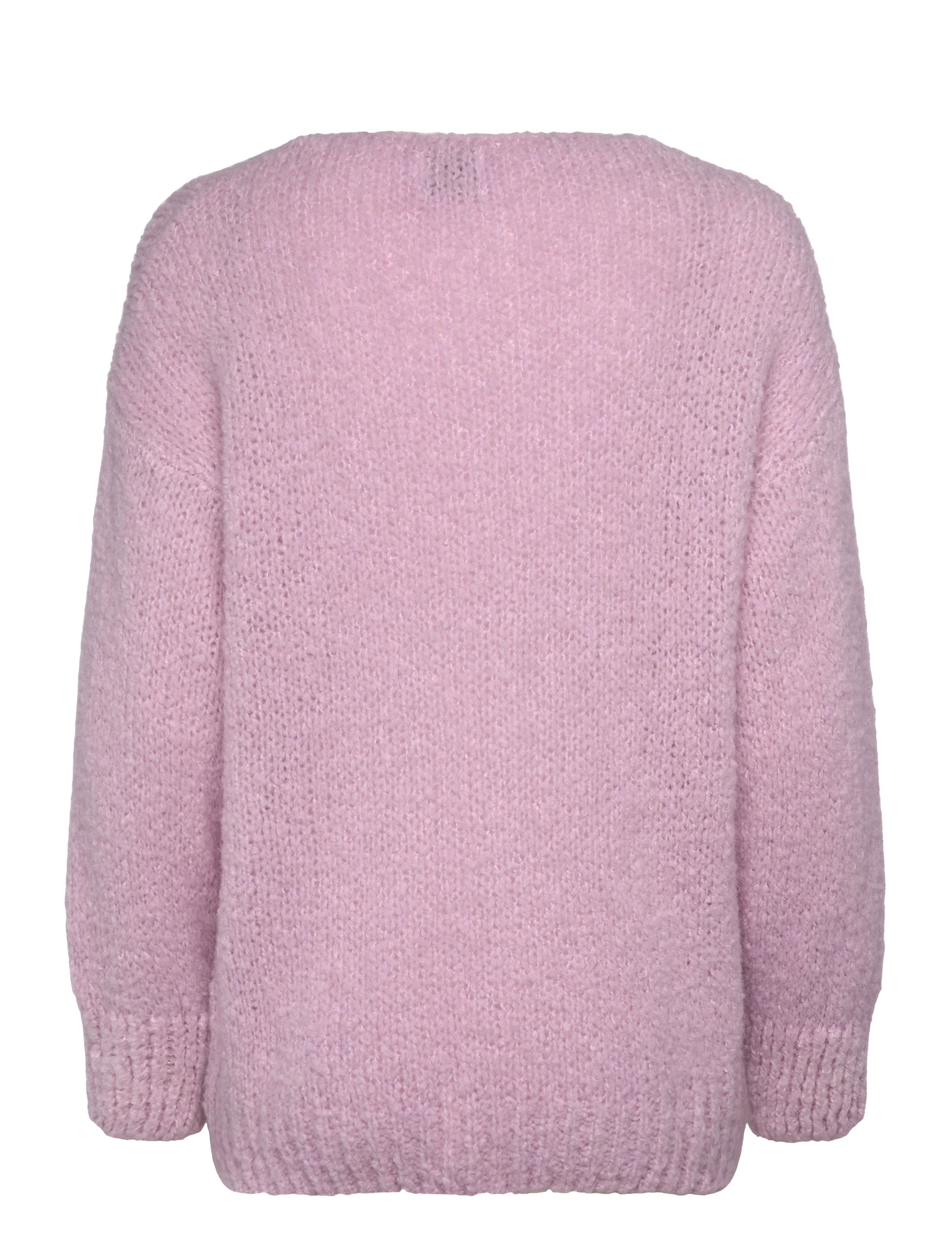 Noella - Fora Knit V-neck Sweater - dusty pink - 2