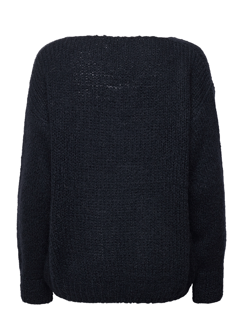 Noella - Fora Knit V-neck Sweater - neulepuserot - navy - 1