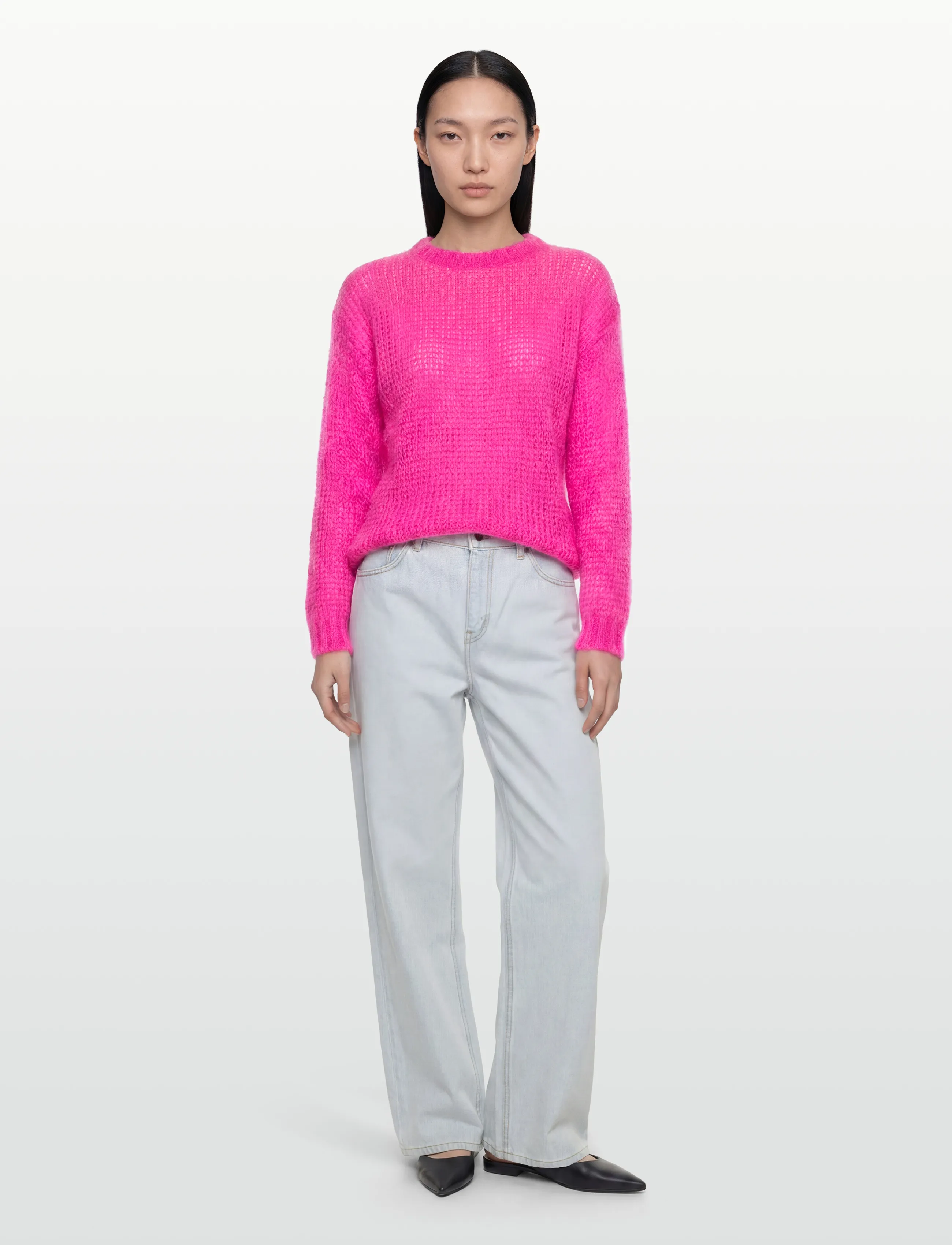 Noella Delta Knit Sweater, Kvinder, Strikket Sweater, Pink, Str: XL