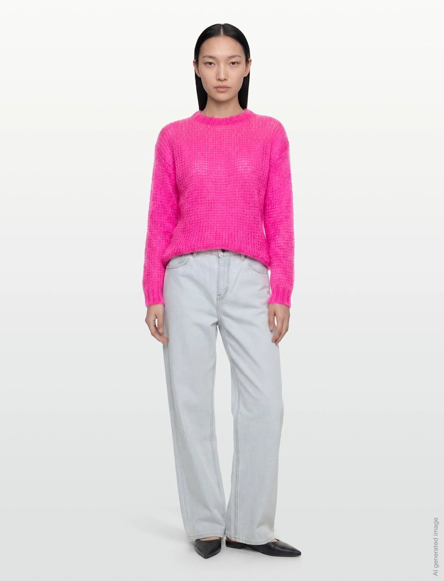 Noella - Delta Knit Sweater - pullover - bright pink - 0