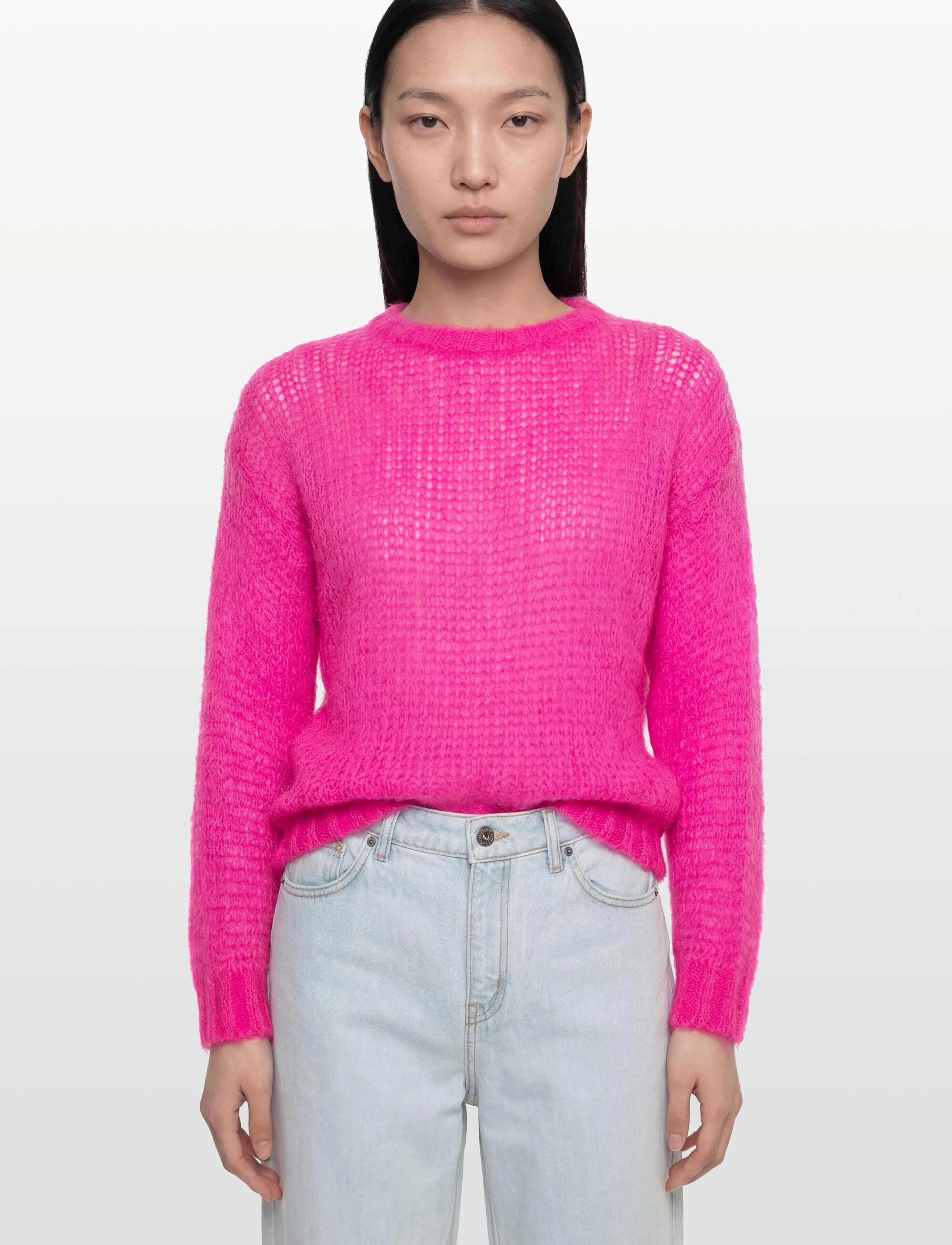 Noella - Delta Knit Sweater - pullover - bright pink - 3