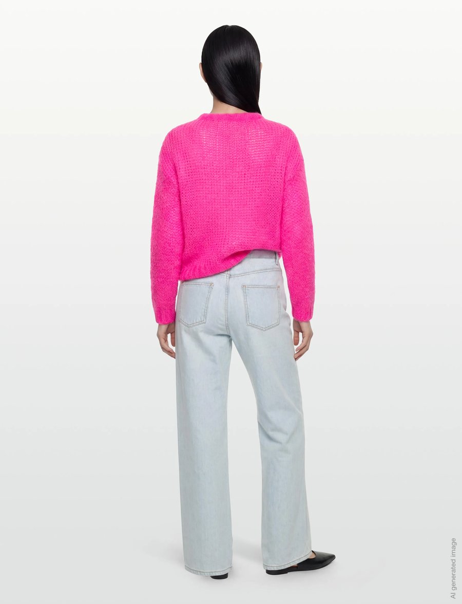 Noella - Delta Knit Sweater - pullover - bright pink - 4