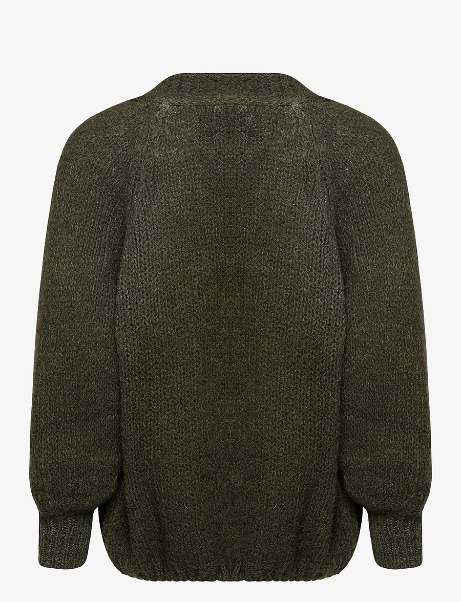 Noella - Fora Knit Cardigan - cardigans - dark army - 2