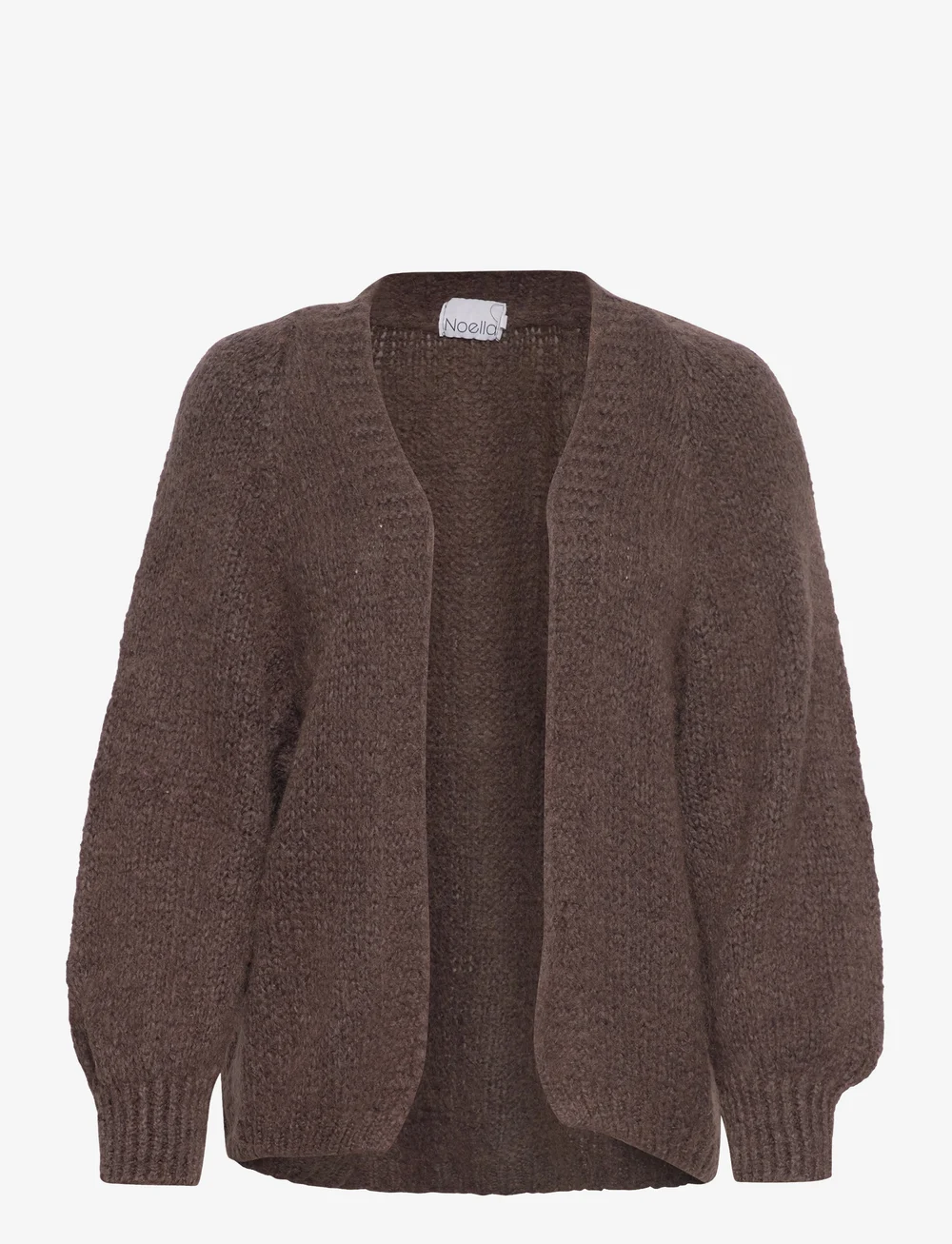 Noella - Fora Knit Cardigan - koftor - dark brown - 0