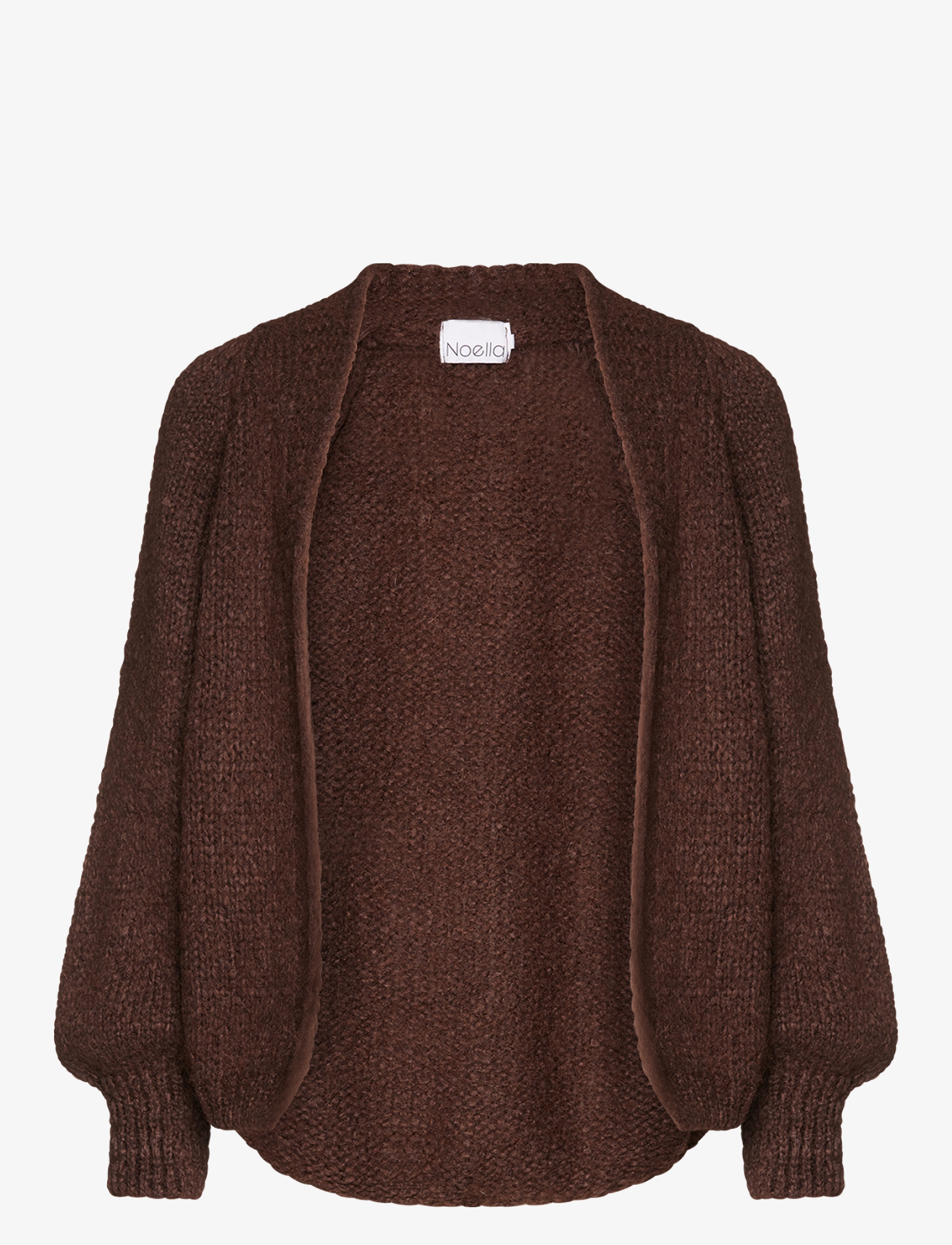 Noella - Fora Knit Cardigan - cardigans - dark brown - 1