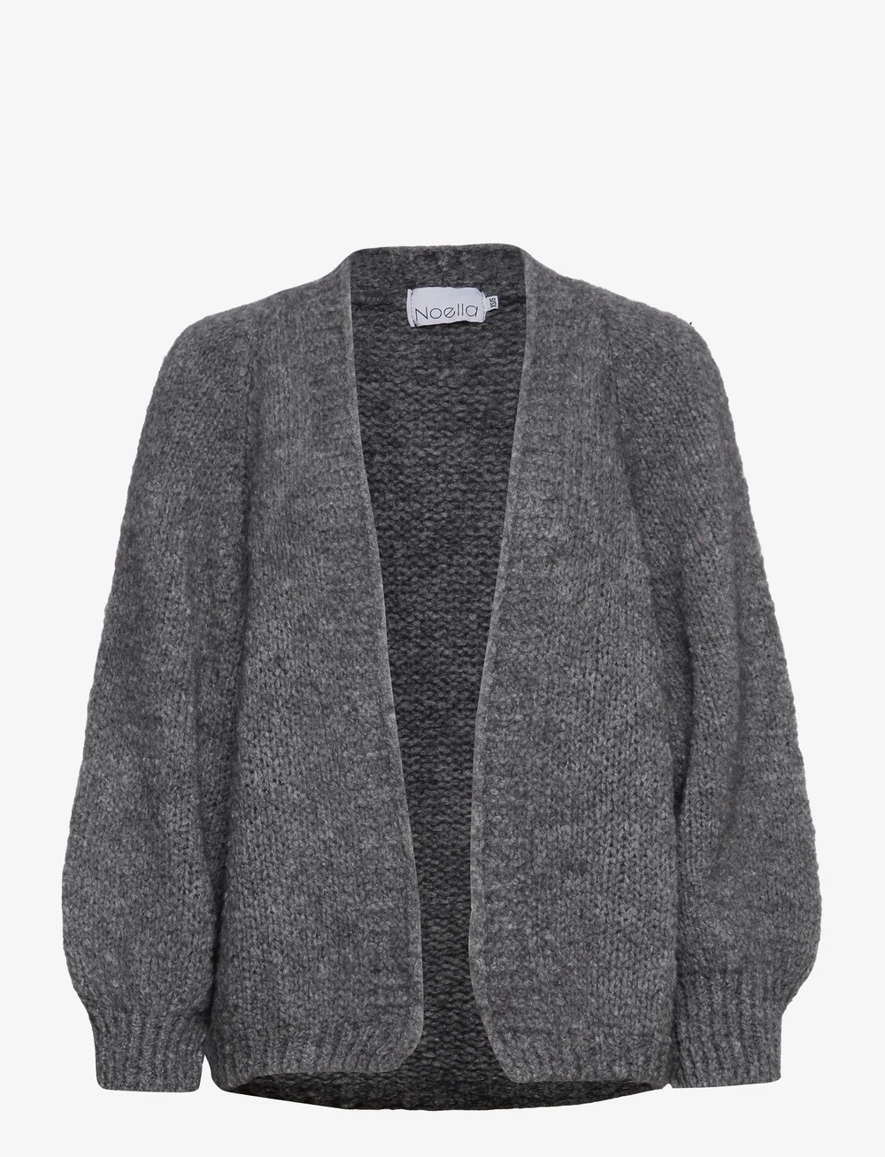 Noella - Fora Knit Cardigan - kardiganid - dark grey melange - 0