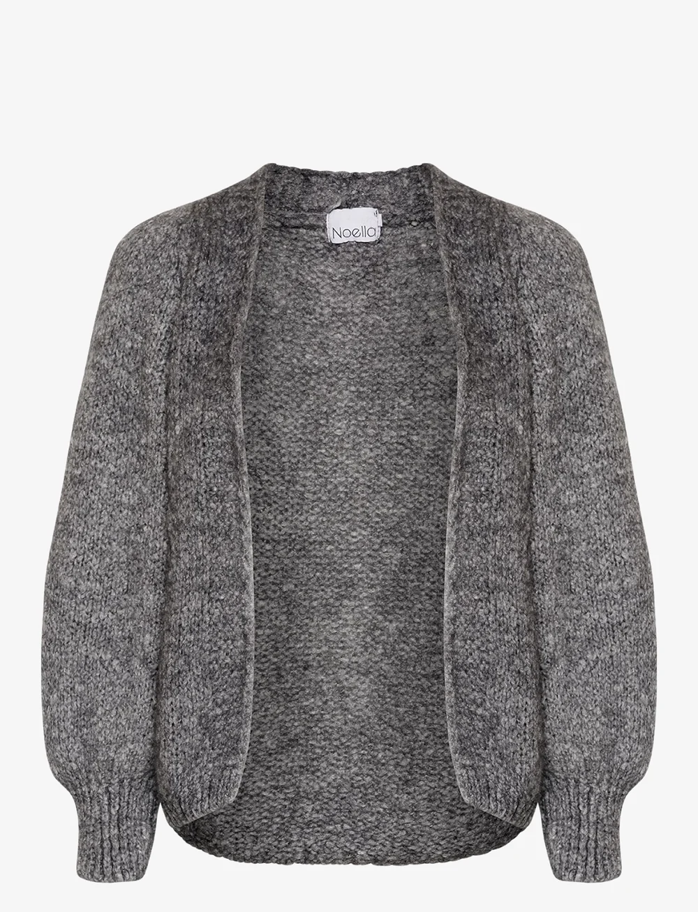 Noella - Fora Knit Cardigan - kardiganid - dark grey melange - 1
