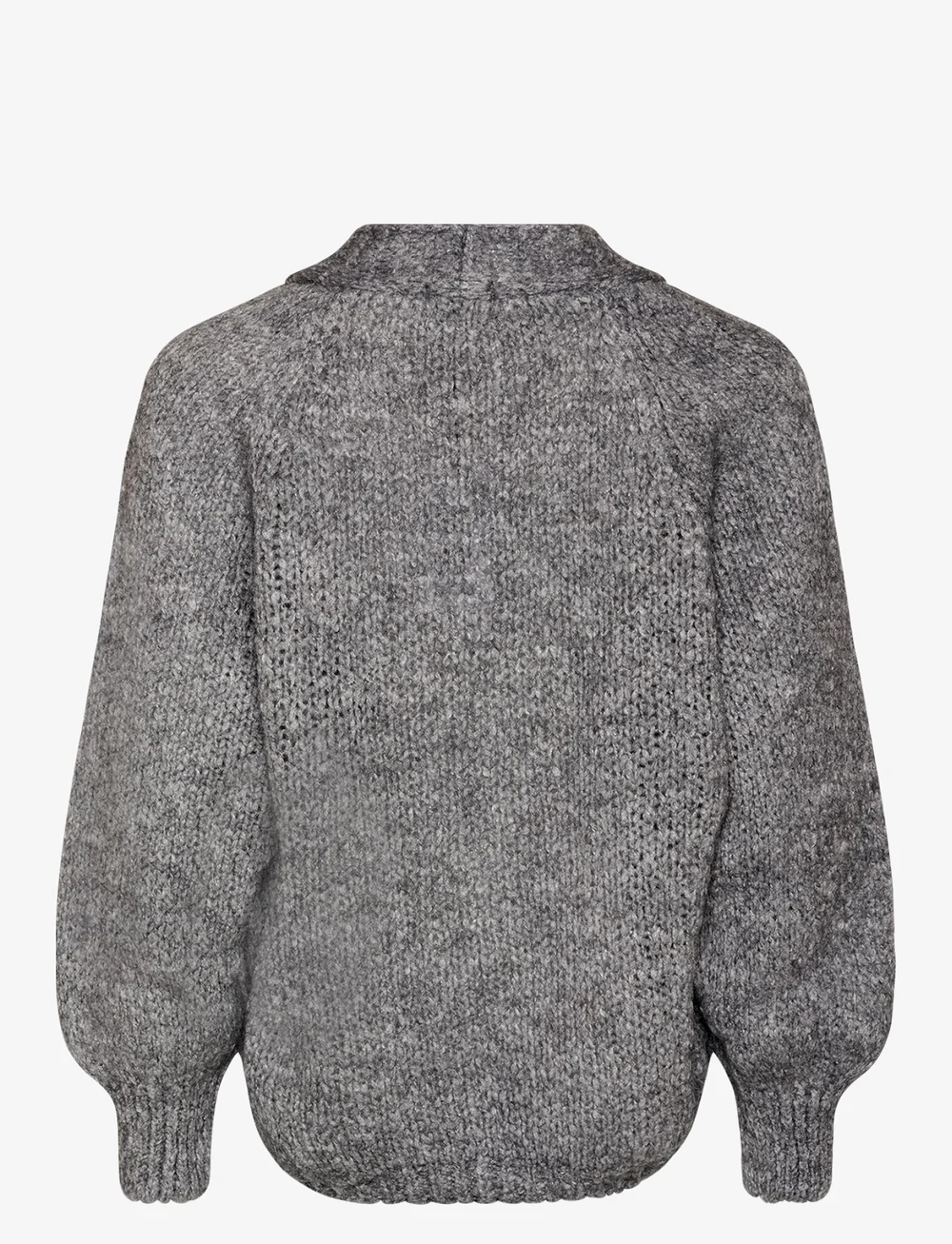 Noella - Fora Knit Cardigan - kardiganid - dark grey melange - 2
