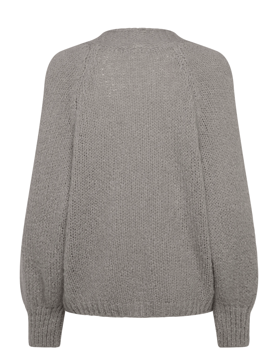 Noella - Fora Knit Cardigan - cardigans - light grey - 1