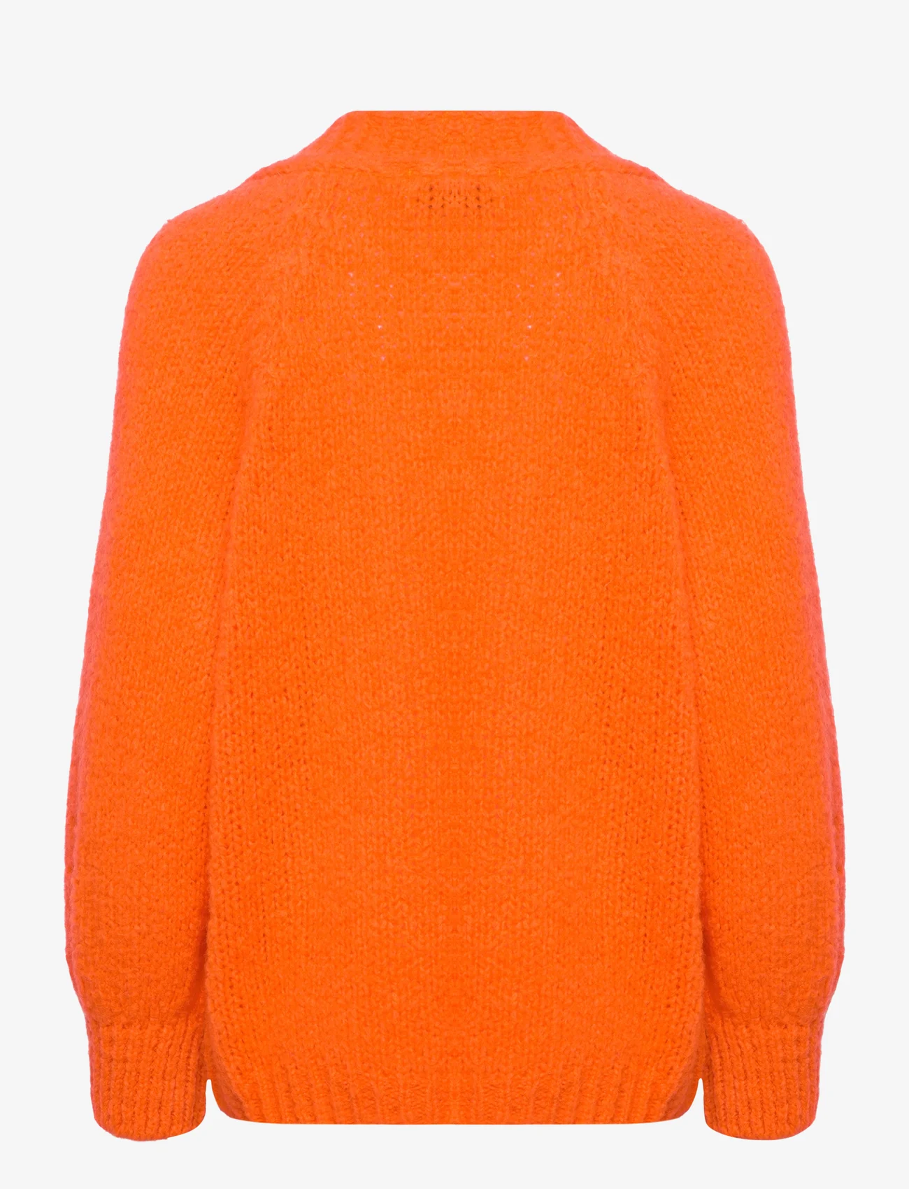Noella - Fora Knit Cardigan - cardigans - neon orange - 1