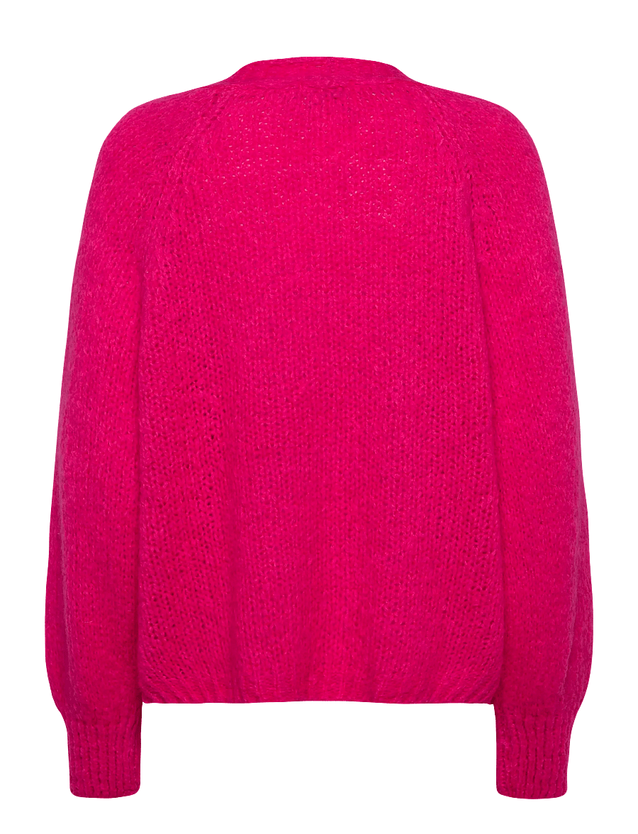 Noella - Fora Knit Cardigan - cardigans - neon pink - 1