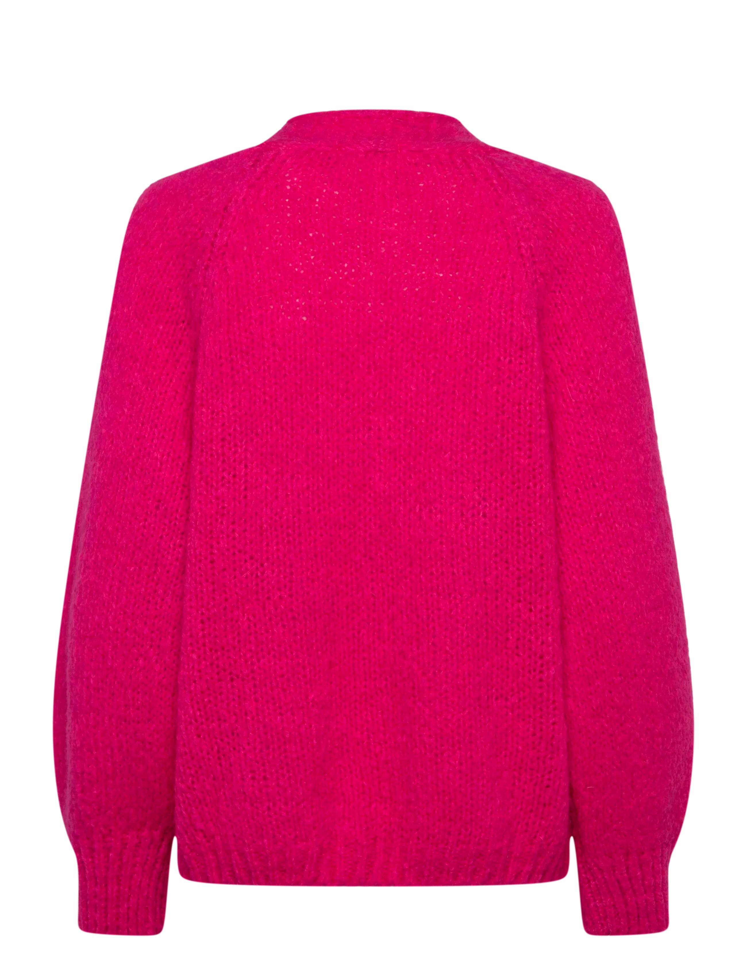 Noella - Fora Knit Cardigan - koftor - poppy pink - 1