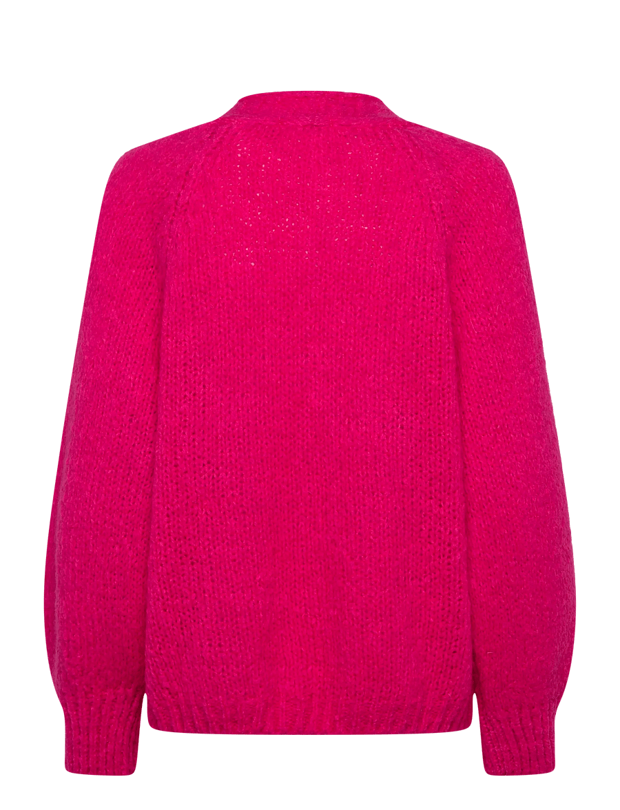 Noella - Fora Knit Cardigan - cardigans - poppy pink - 1