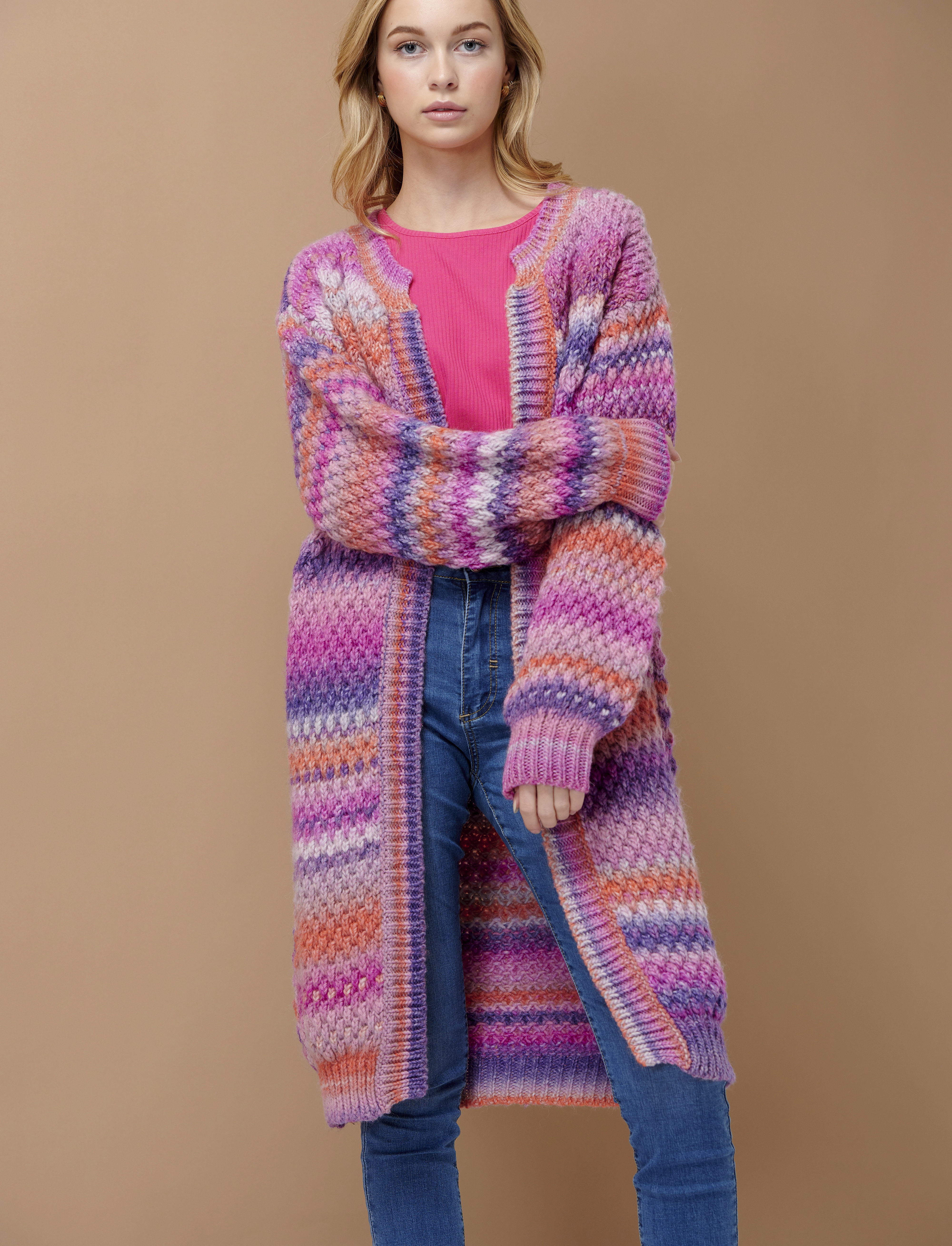 Noella Gio Knit Cardigan, XS-S, Knitwear, Mehrfarbig/gemustert - Cardigans, Frauen
