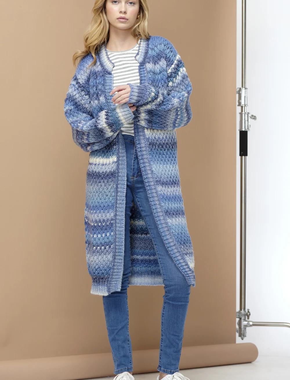 Noella - Gio Knit Cardigan - koftor - sky mix - 0