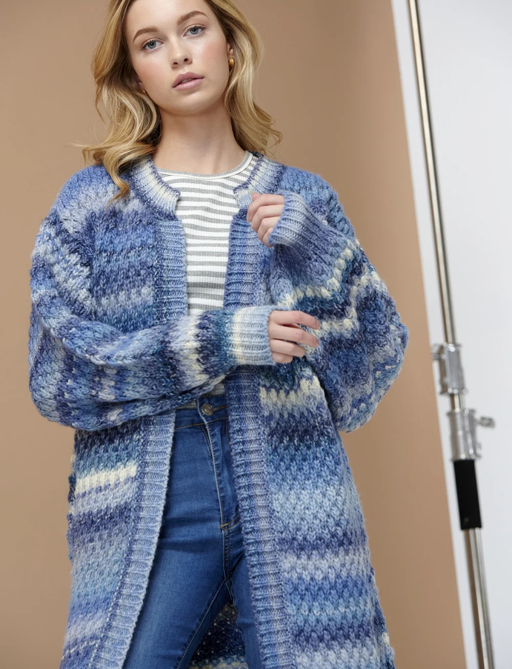 Noella - Gio Knit Cardigan - koftor - sky mix - 4