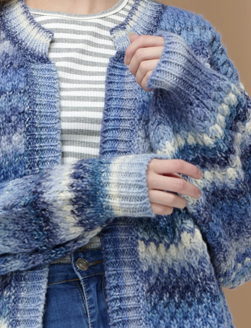 Noella - Gio Knit Cardigan - koftor - sky mix - 5