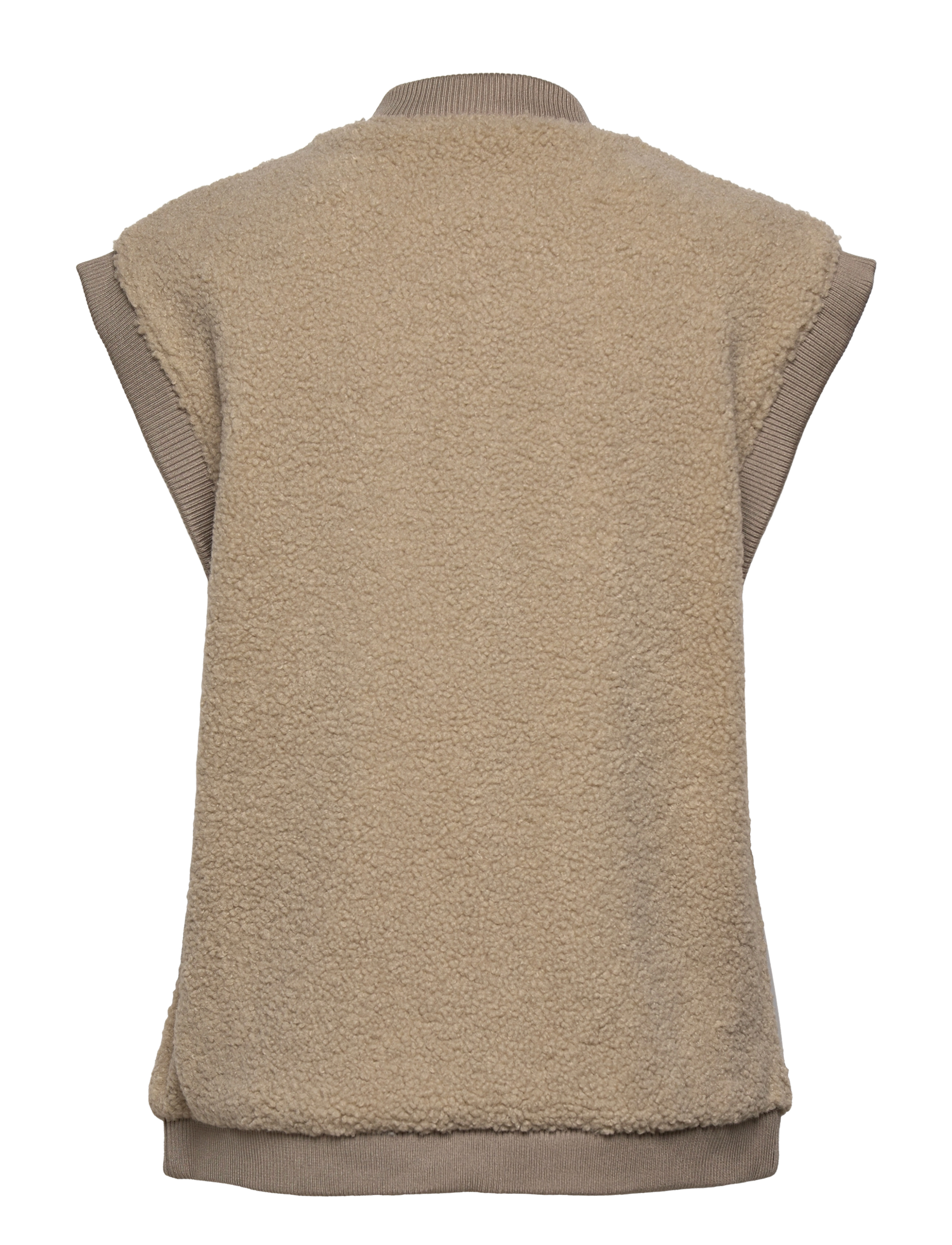 Noella - Effi Pile Vest Polyester - overtøj - beige/army mix - 1