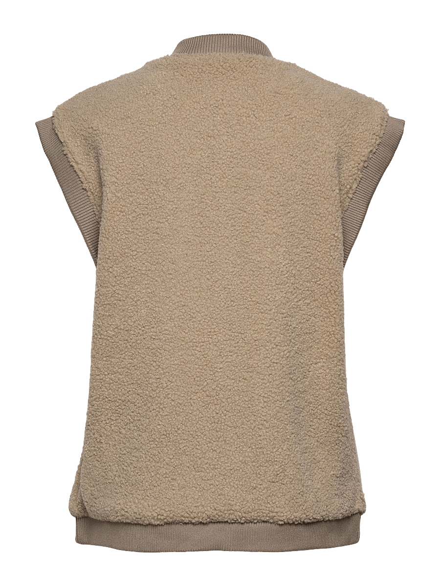 Noella - Effi Pile Vest Polyester - pavasara jakas - beige/army mix - 1