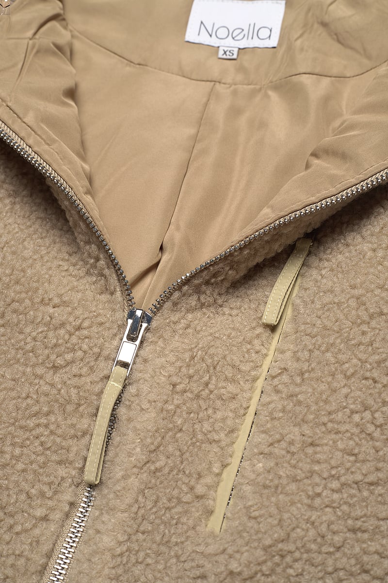 Noella - Effi Pile Vest Polyester - sügisjakid - beige/army mix - 2