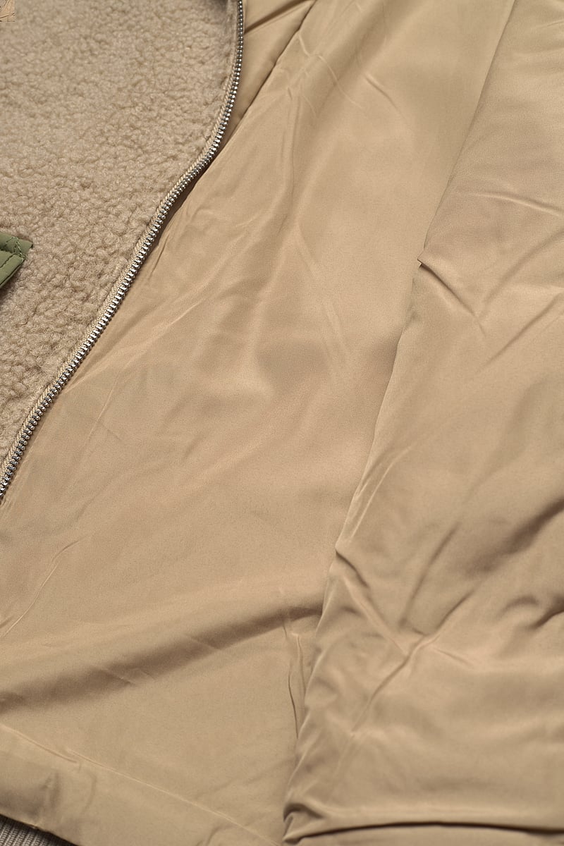 Noella - Effi Pile Vest Polyester - sügisjakid - beige/army mix - 3