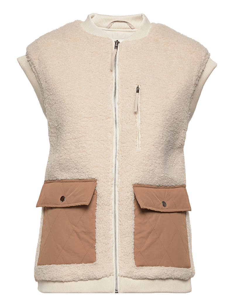 Noella - Effi Pile Vest Polyester - forårsjakker - camel/sand mix - 0
