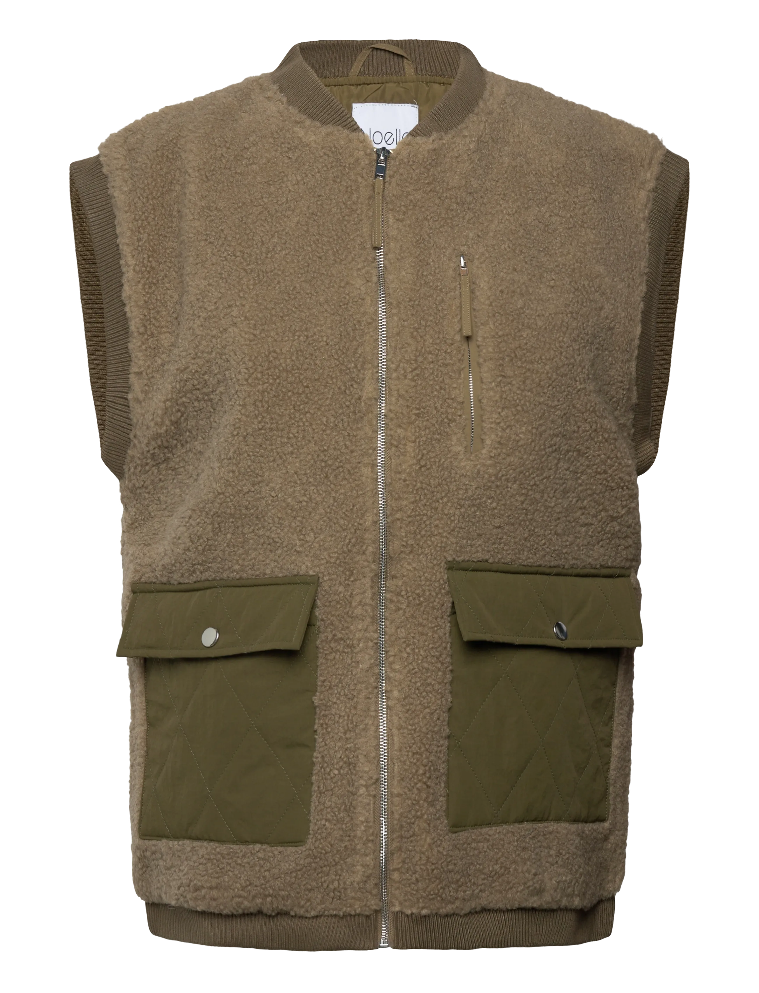 Noella Effi Pile Vest Polyester - Vestid - OLIVE/DUSTY ARMY MIX / brown