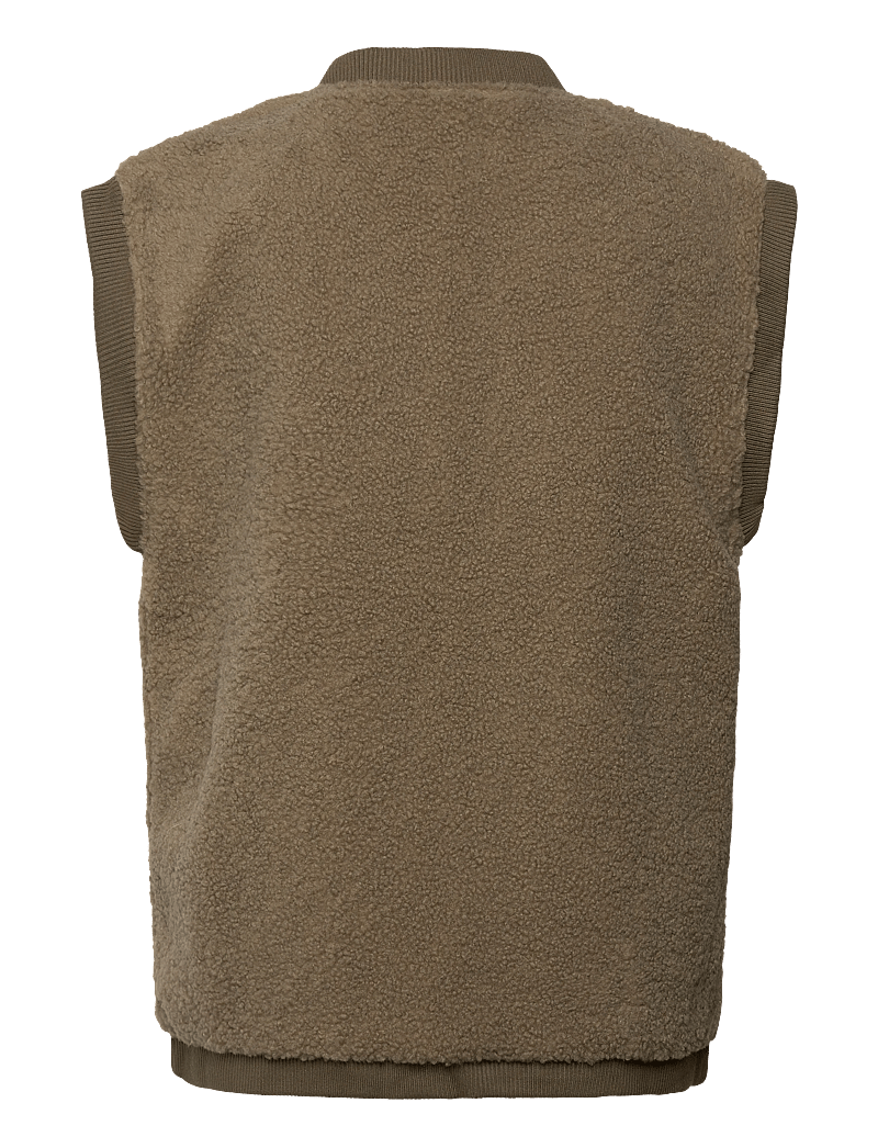 Noella - Effi Pile Vest Polyester - kevättakit - olive/dusty army mix - 1