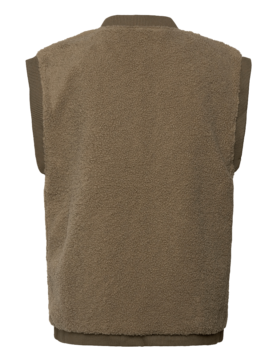 Noella - Effi Pile Vest Polyester - frühlingsjacken - olive/dusty army mix - 1