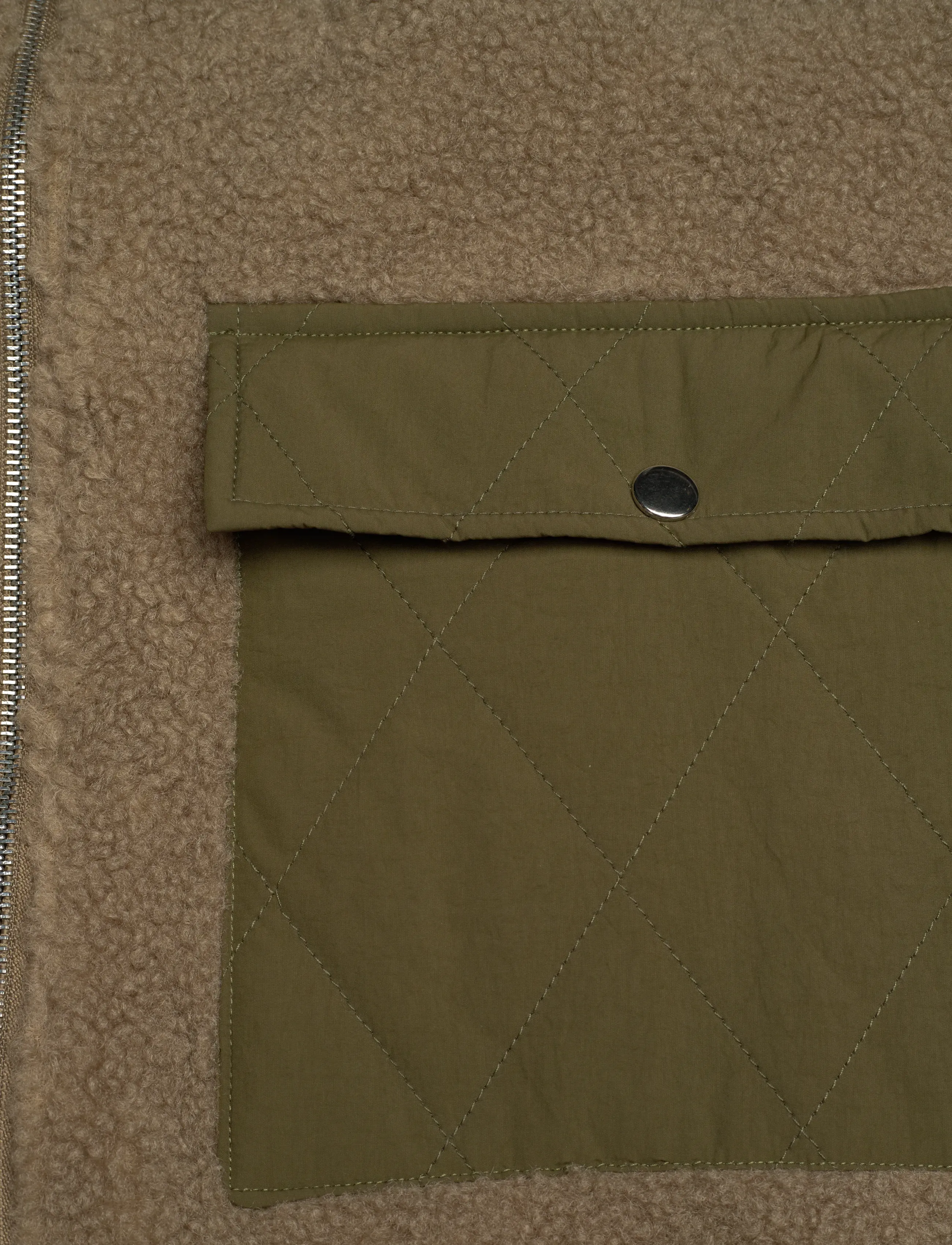 Noella - Effi Pile Vest Polyester - overtøj - olive/dusty army mix - 3