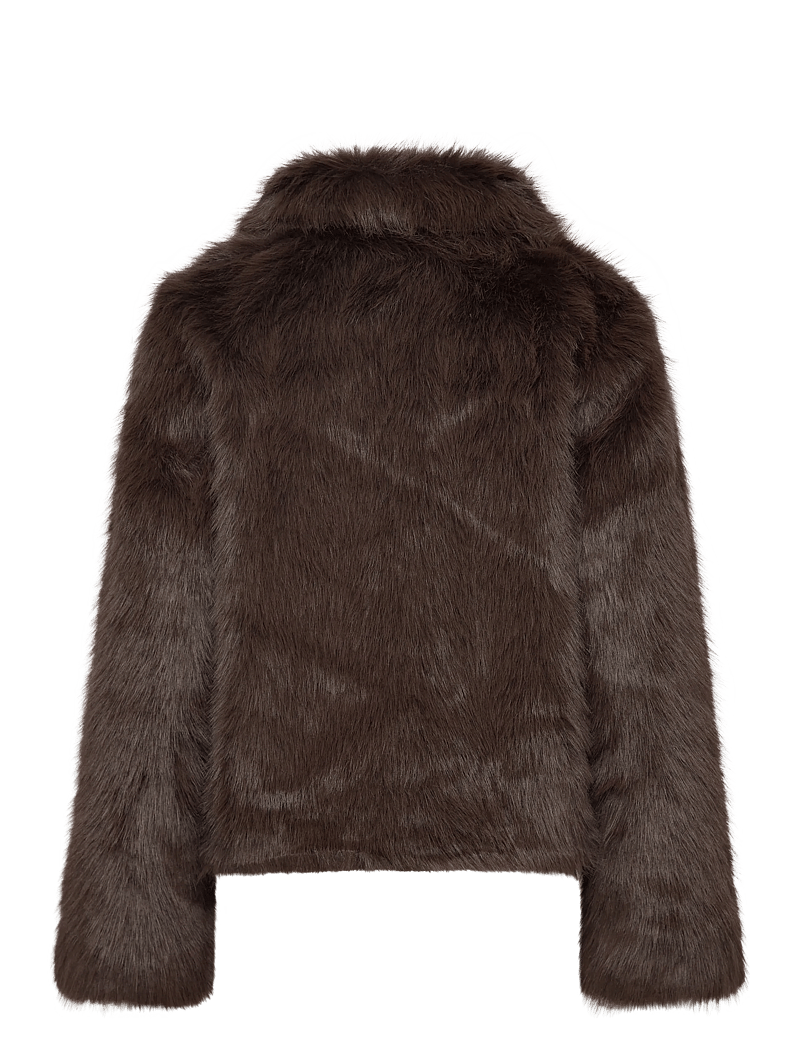 Noella - Kallysta Jacket - kunstkarusnahk - chocolate brown - 1