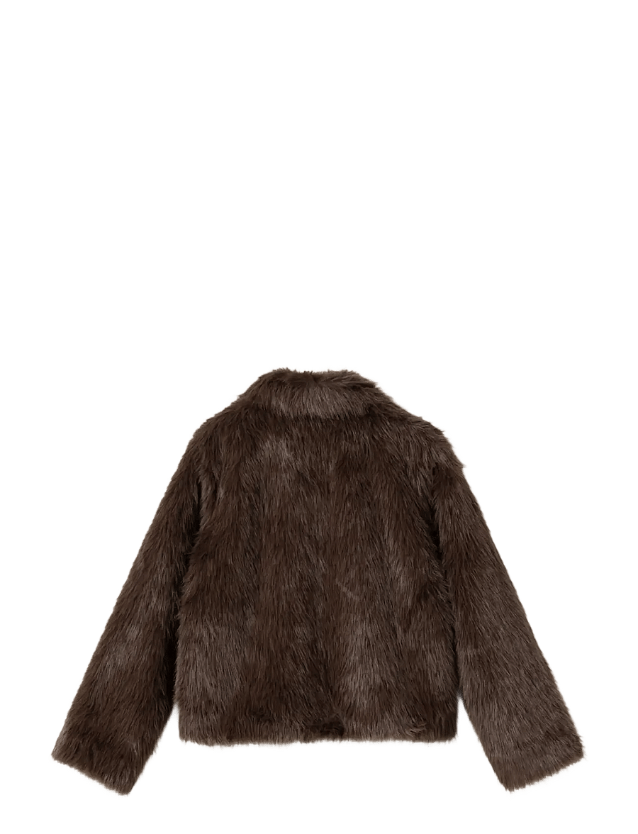 Noella - Kallysta Jacket - faux fur jakker - chocolate brown - 3