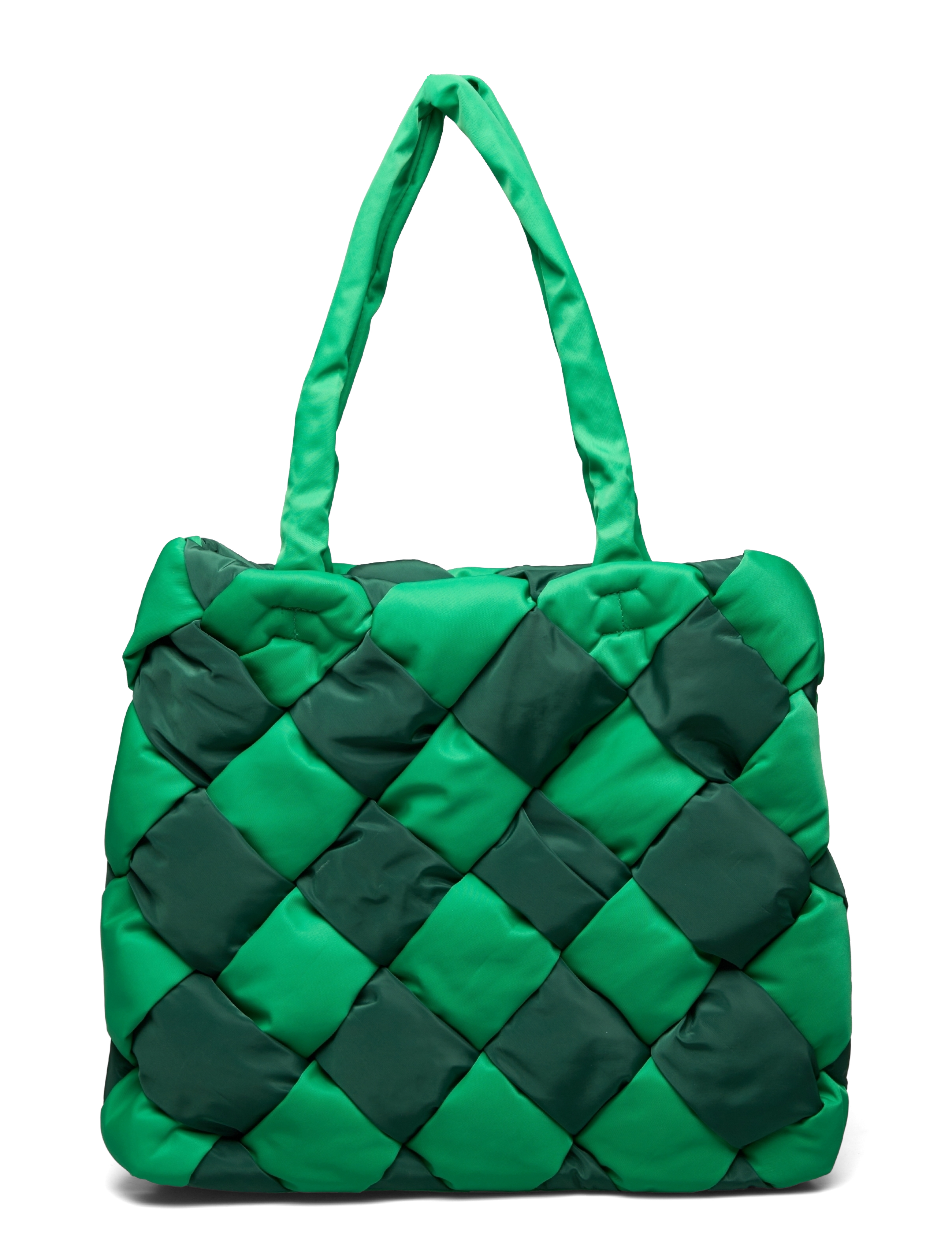 Noella - Brick Braided Nylon Tote - bright green - 1