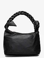 Olivia Braided Handle Bag - BLACK