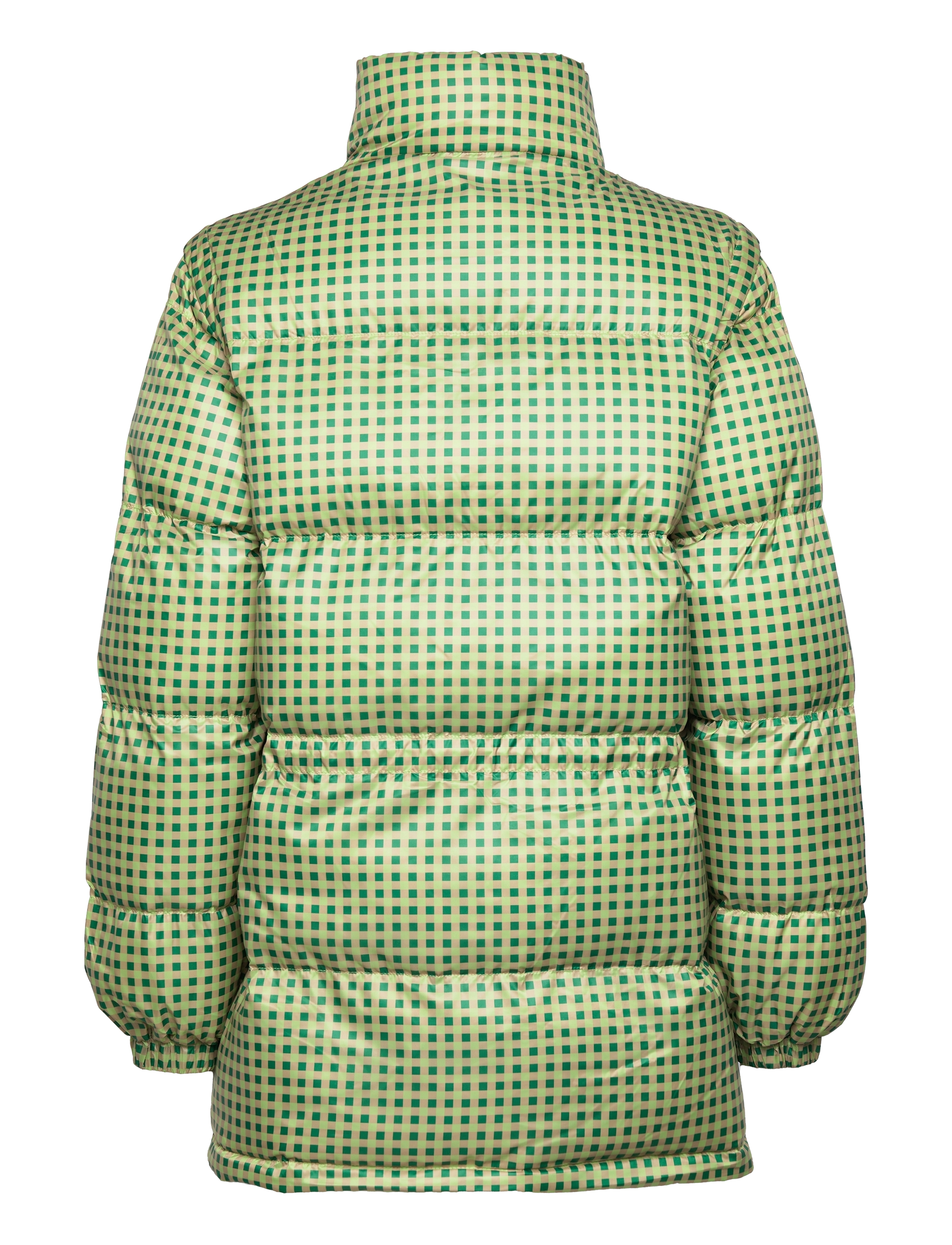 Noella - Emilia Puffer Jacket - overtøj - green/lime checks - 2