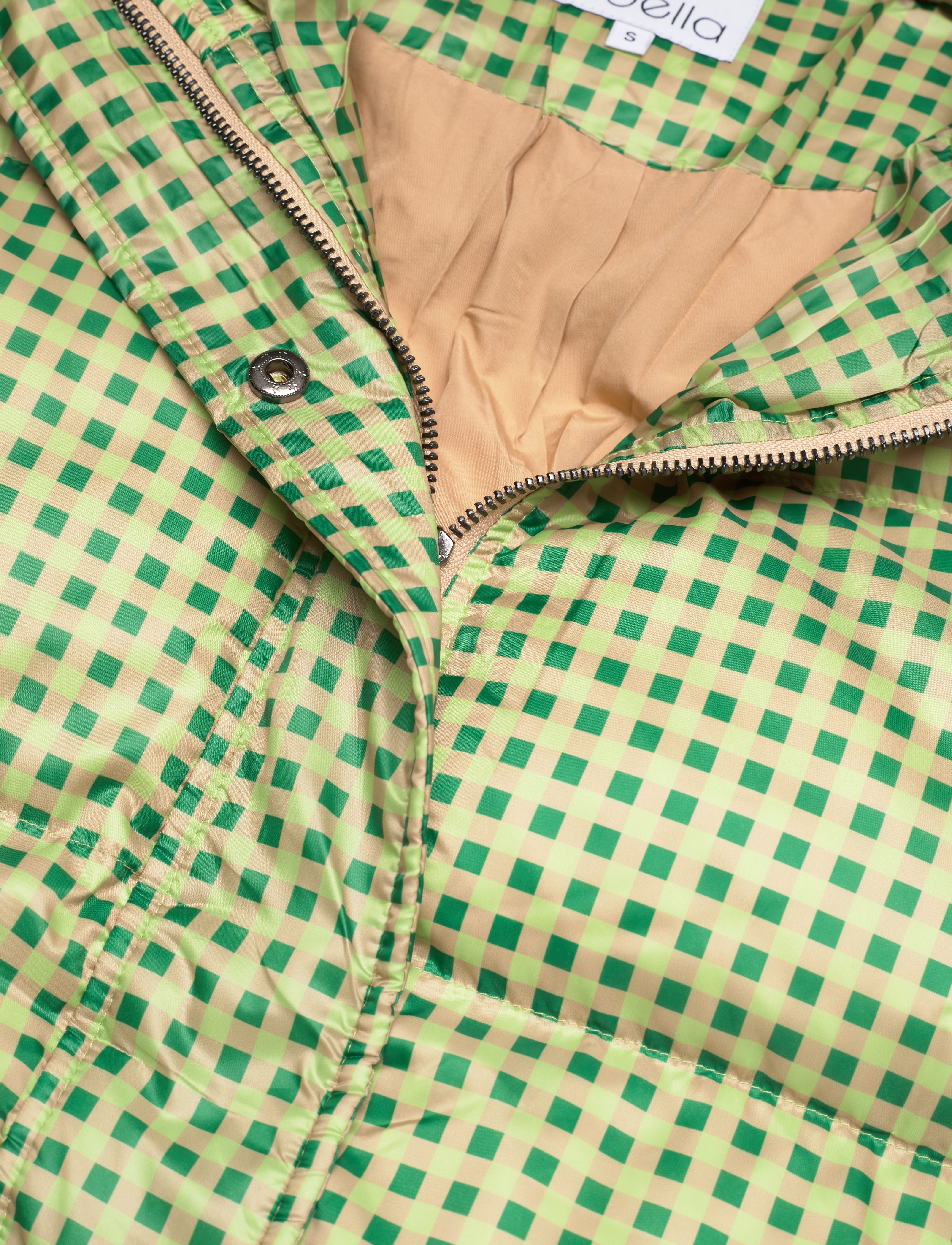 Noella - Emilia Puffer Jacket - overtøj - green/lime checks - 5