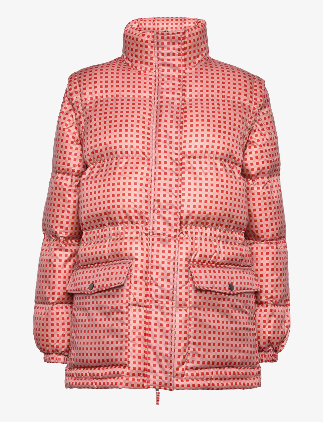 Noella - Emilia Puffer Jacket - talvitakit - pink/red checks - 0