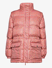 Noella - Emilia Puffer Jacket - winter jackets - pink/red checks - 0