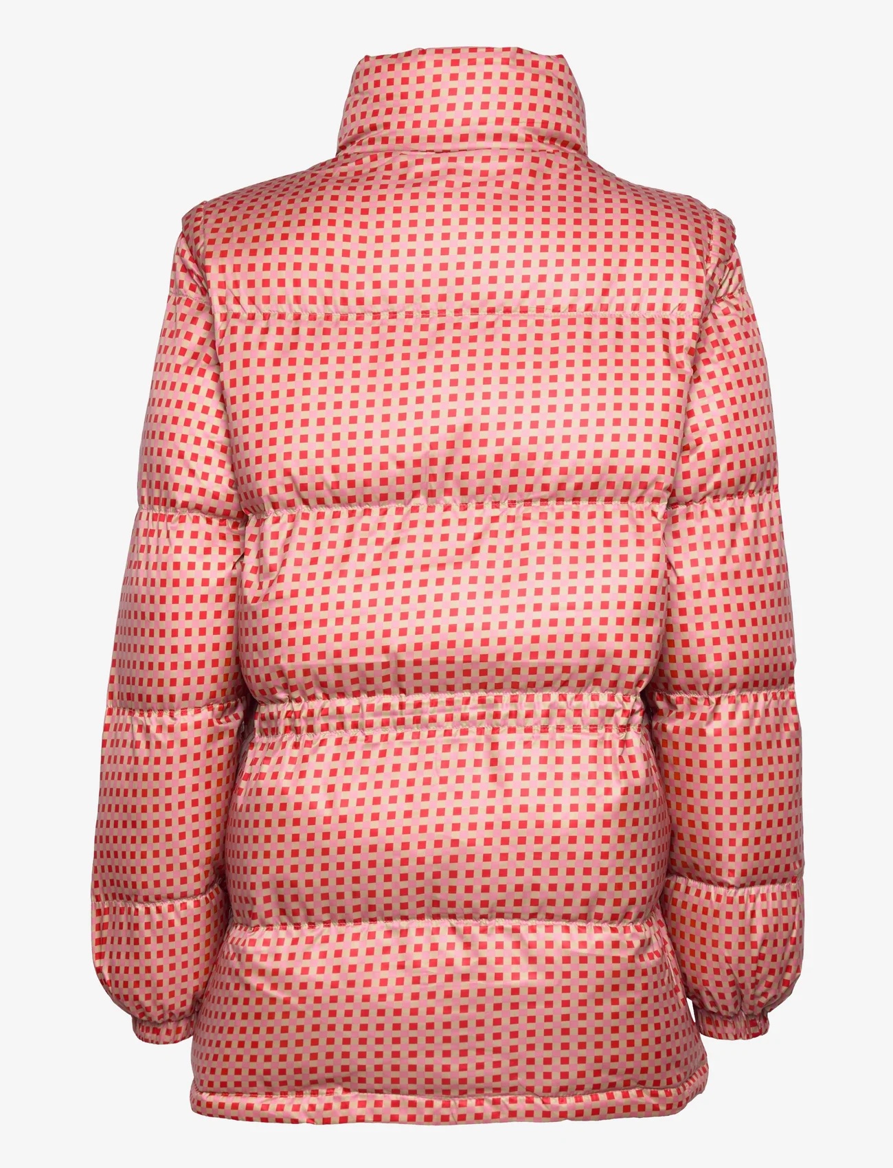 Noella - Emilia Puffer Jacket - down- & padded jackets - pink/red checks - 1