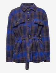 Koi Shirt Jacket - BLUE/NAVY CHECKS