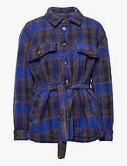 Noella - Koi Shirt Jacket - vilnas virsjakas - blue/navy checks - 0