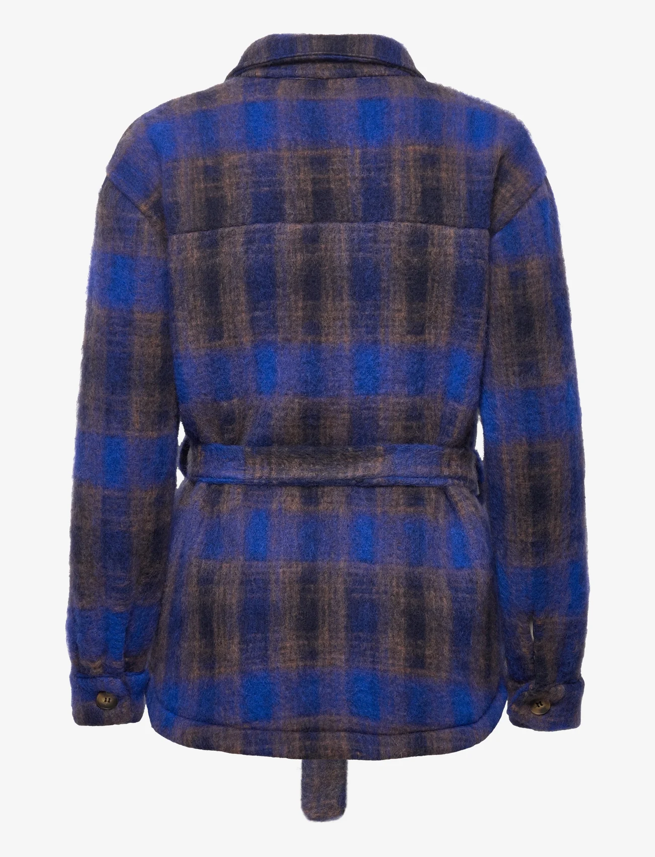 Noella - Koi Shirt Jacket - talvitakit - blue/navy checks - 1